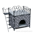 Luxury black metal Wrought Iron Dog Beds